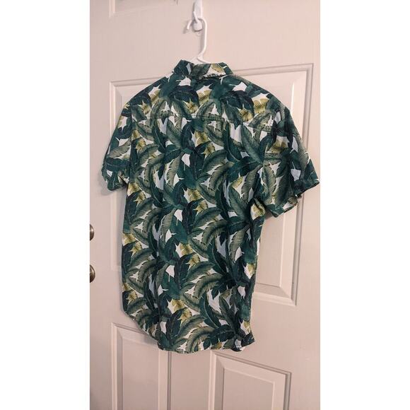 Huntington Beach Club Vintage Palm Leaf Button Down Shirt Medium - Picture 2 of 10